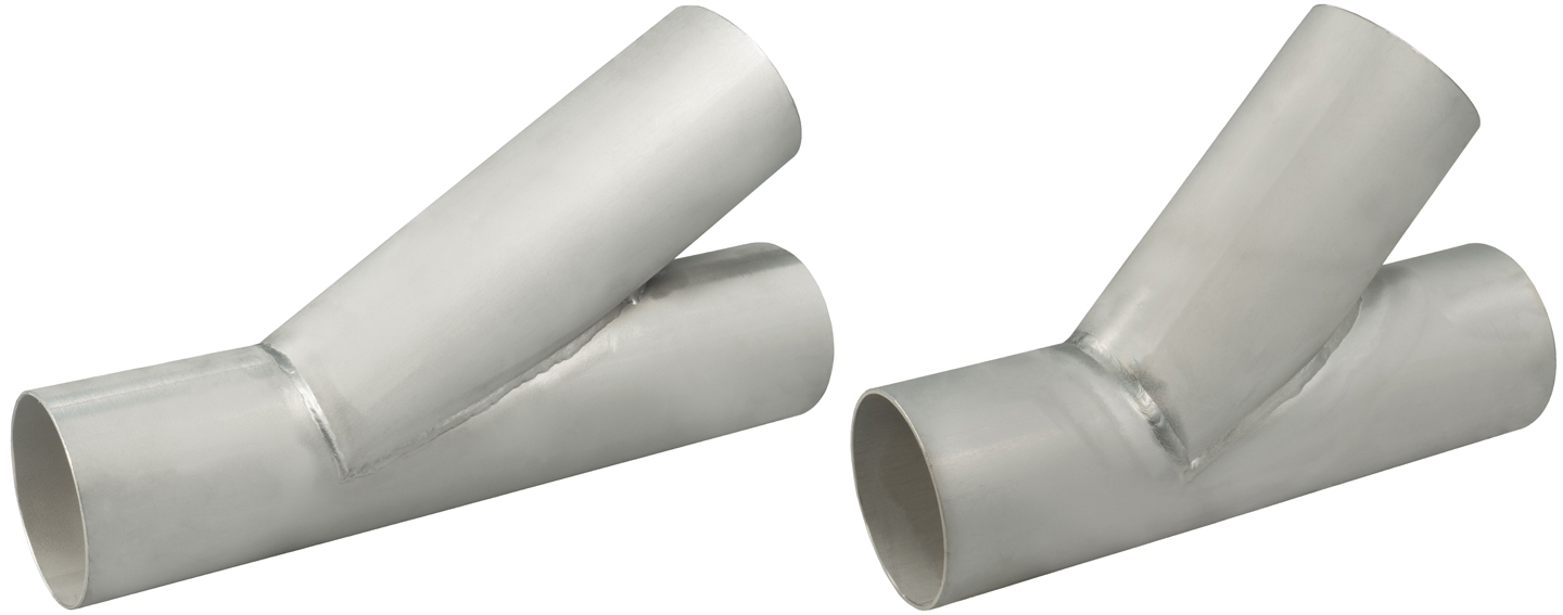 T-Stücke mit 30° & 45° Abgang aus Edelstahl lasergeschnitten WIG geschweißt - Varinox